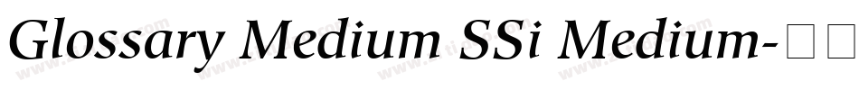 Glossary Medium SSi Medium字体转换